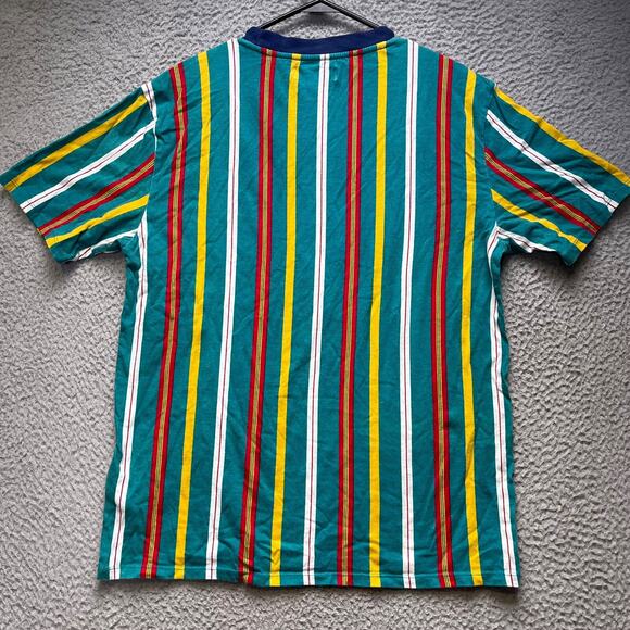 Vintage GUESS T Shirt Mens Small Striped Vertical Crewneck Short Sleeve - Picture 4 of 10